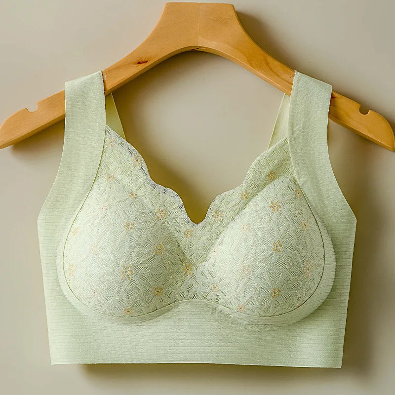 Lace Pattern Wrap Bra