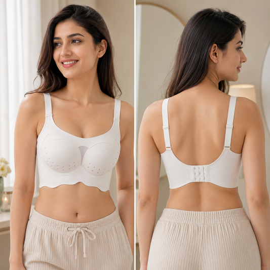 Doted Net Design Hook Bra