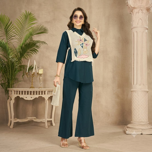 Women's Embroidered Co-Ord