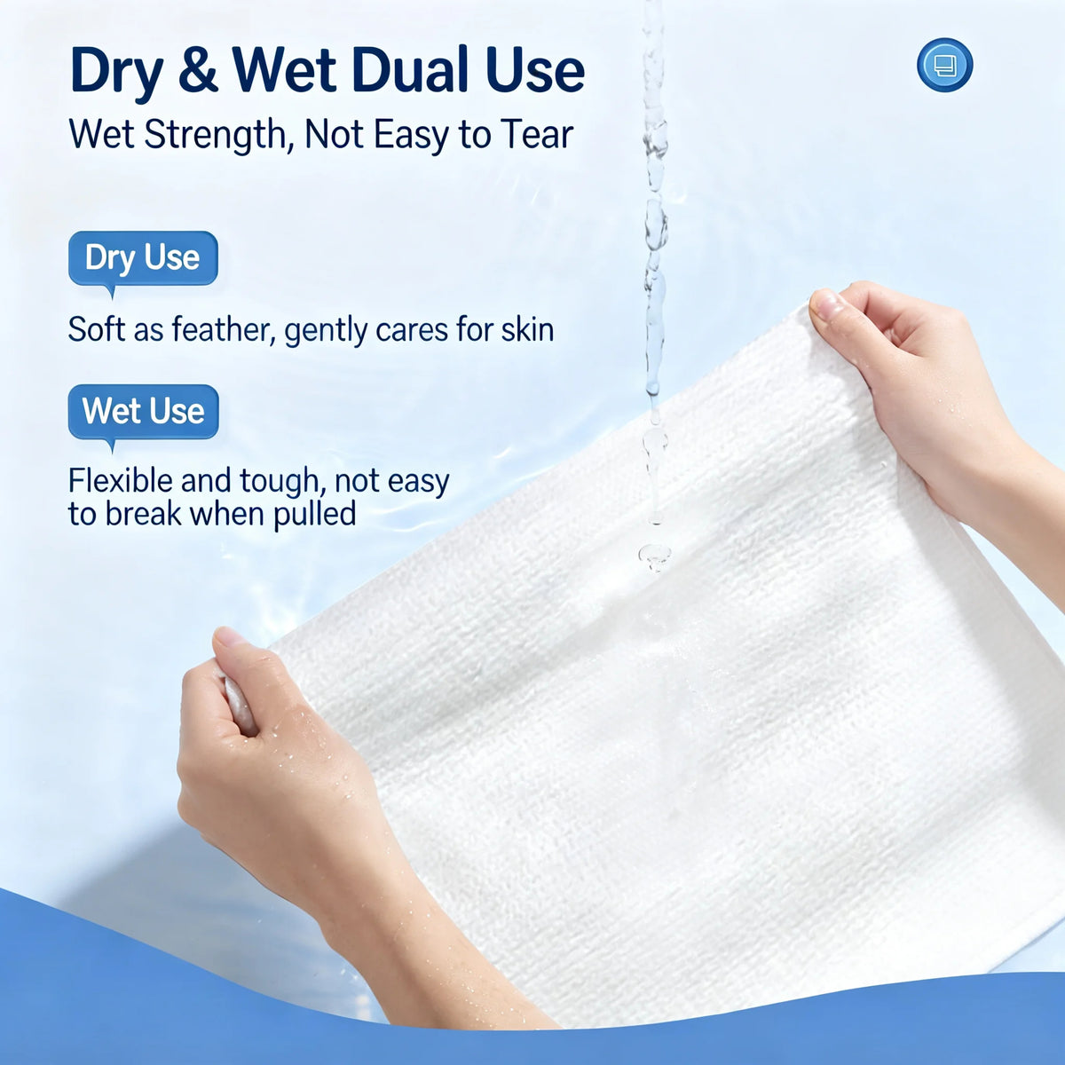 Disposable Bath Towel 70×140 CM | Soft 3D EF Texture | Dry & Wet Use | Travel Bath Towel