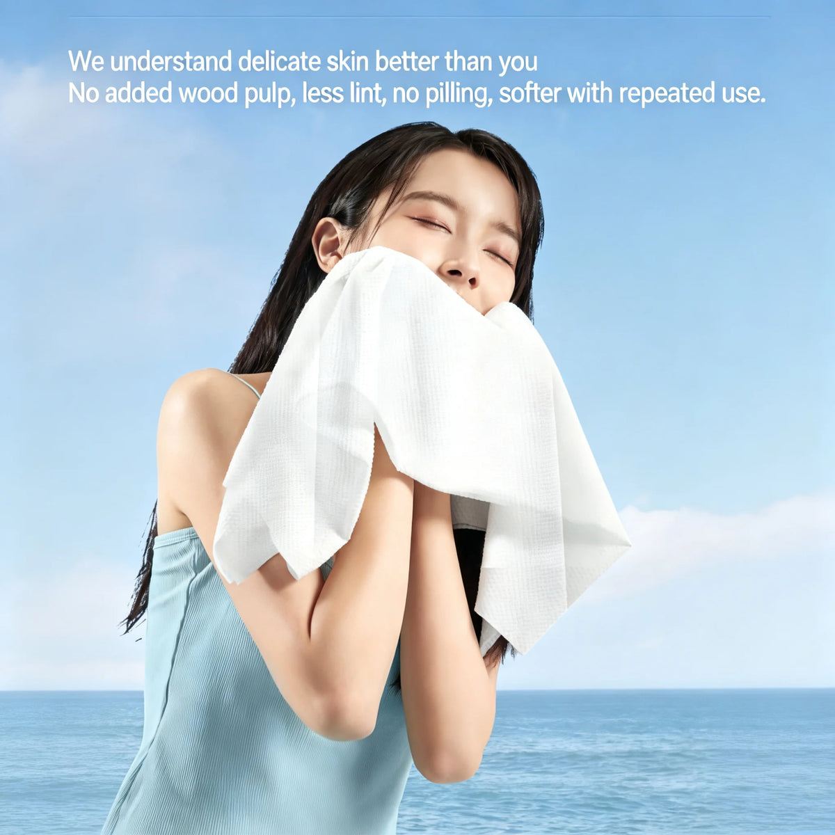 Disposable Bath Towel 70×140 CM | Soft 3D EF Texture | Dry & Wet Use | Travel Bath Towel
