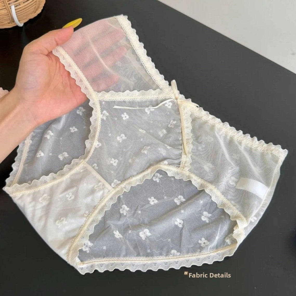 Lace Triangle Honey Butt Net Gauze Sensual Panty