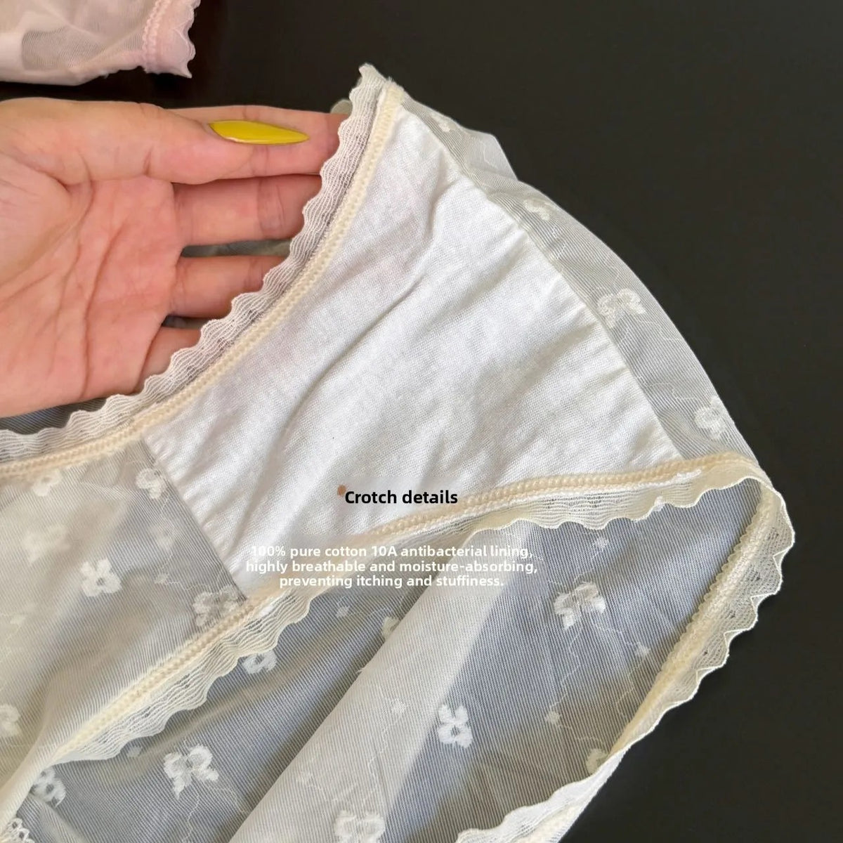 Lace Triangle Honey Butt Net Gauze Sensual Panty