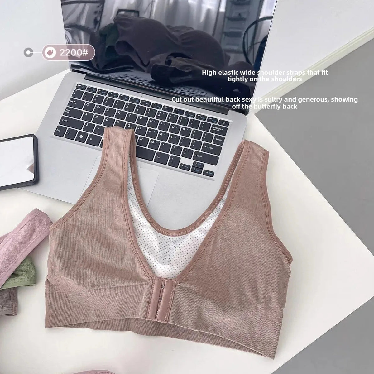 Seamless Multi-Row Backless Yoga Sports Vest Shockproof Anti-Sagging Padded Bra No Steel Ring Beautiful Back Women's Vest