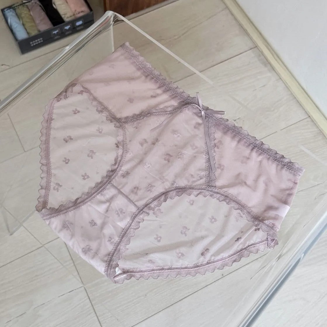 Lace Triangle Honey Butt Net Gauze Sensual Panty
