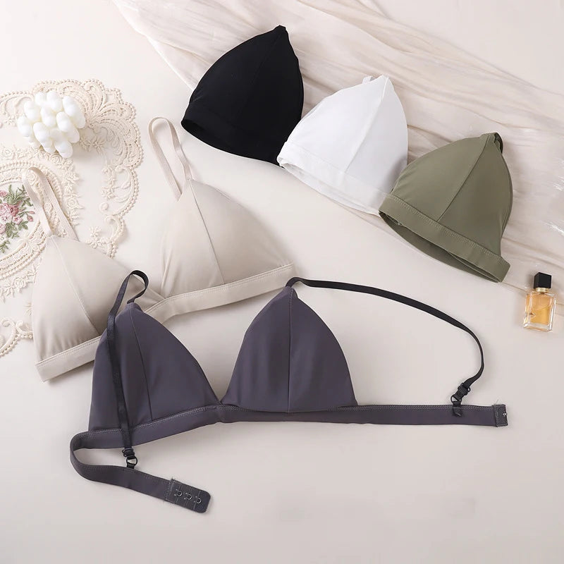 Bralette Solid Seamless Wire-Free Bra