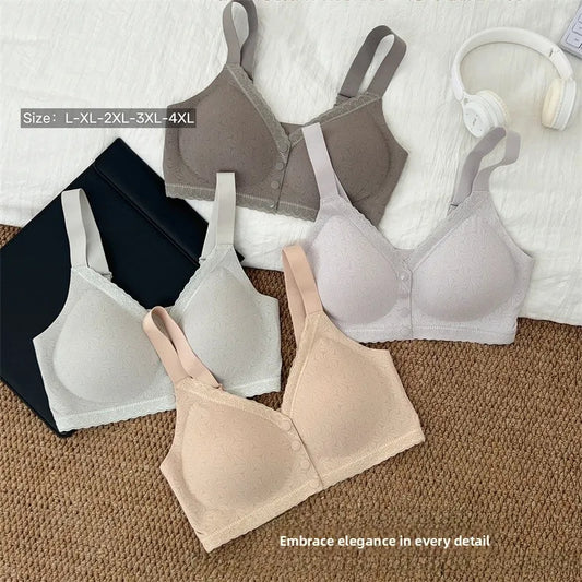 Jelly-Like Breathable Thin Women's Bra Front-Open