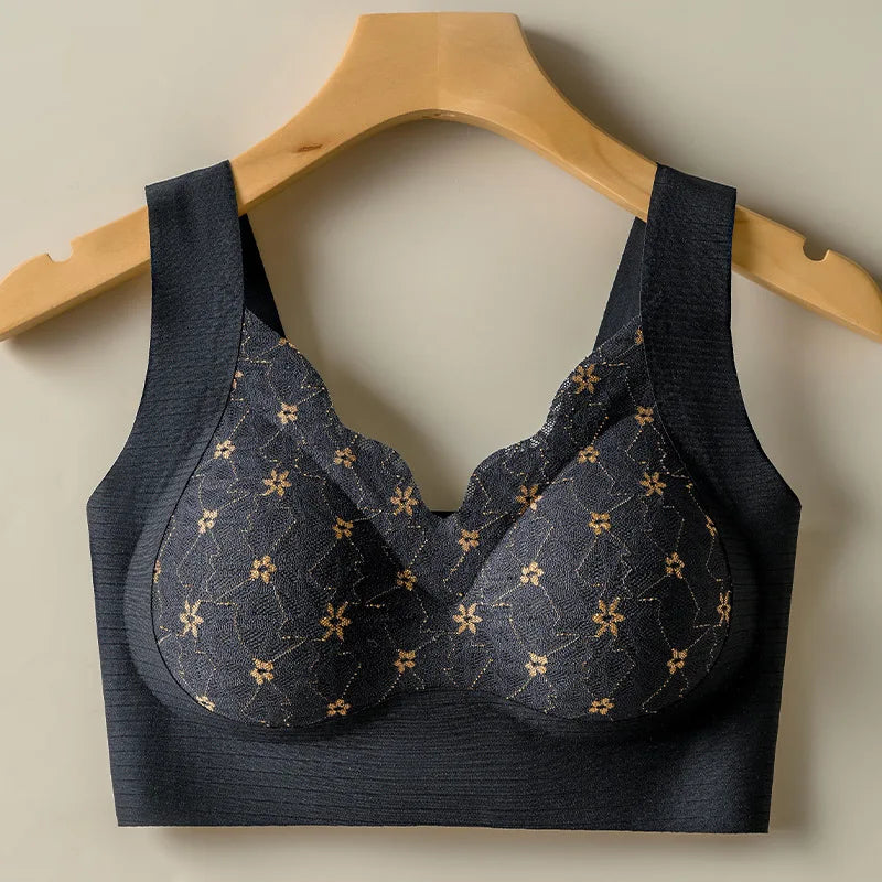 Lace Pattern Wrap Bra