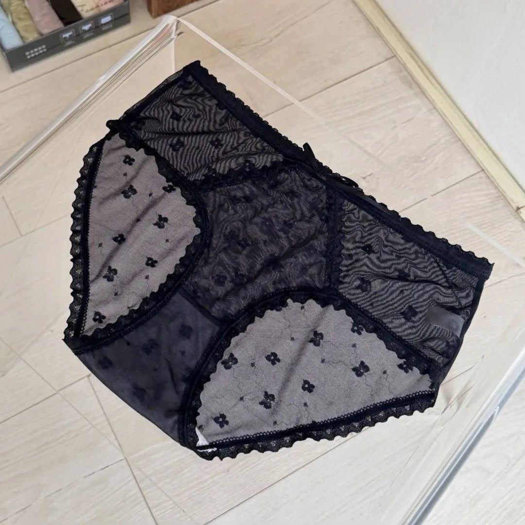 Lace Triangle Honey Butt Net Gauze Sensual Panty