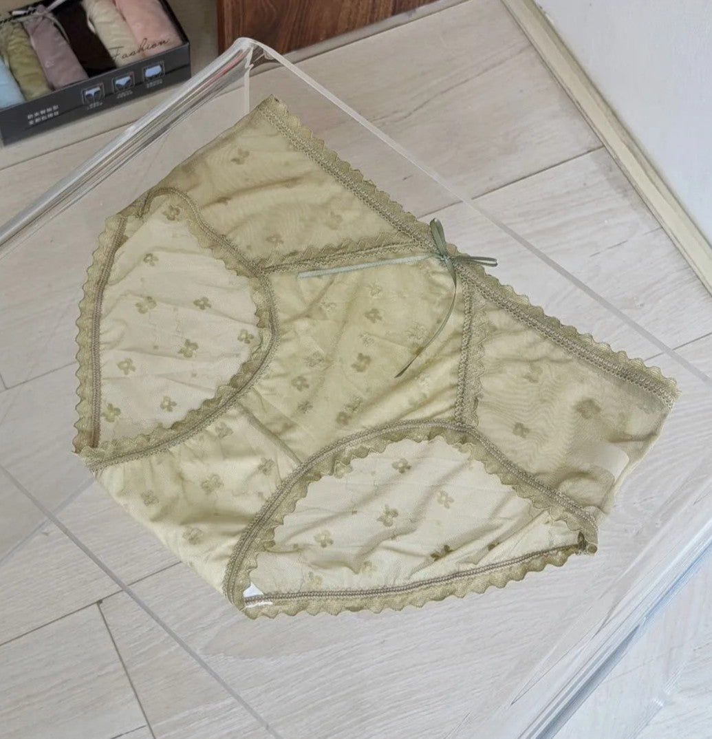Lace Triangle Honey Butt Net Gauze Sensual Panty