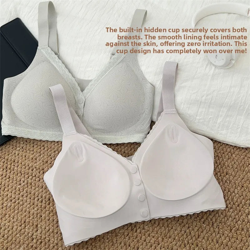 Jelly-Like Breathable Thin Women's Bra Front-Open