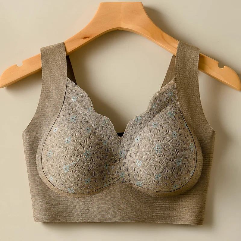 Lace Pattern Wrap Bra