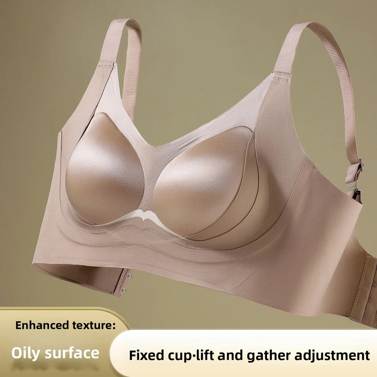 Wireless Seamless Underwear Women's Thin Gather Small Chest Illusion Support Bra Soft Support Anti-Sagging Side Effect Removal