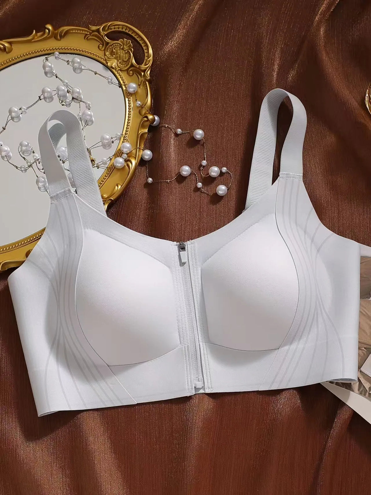 Zipper Seamless Comfortable Women's Bra