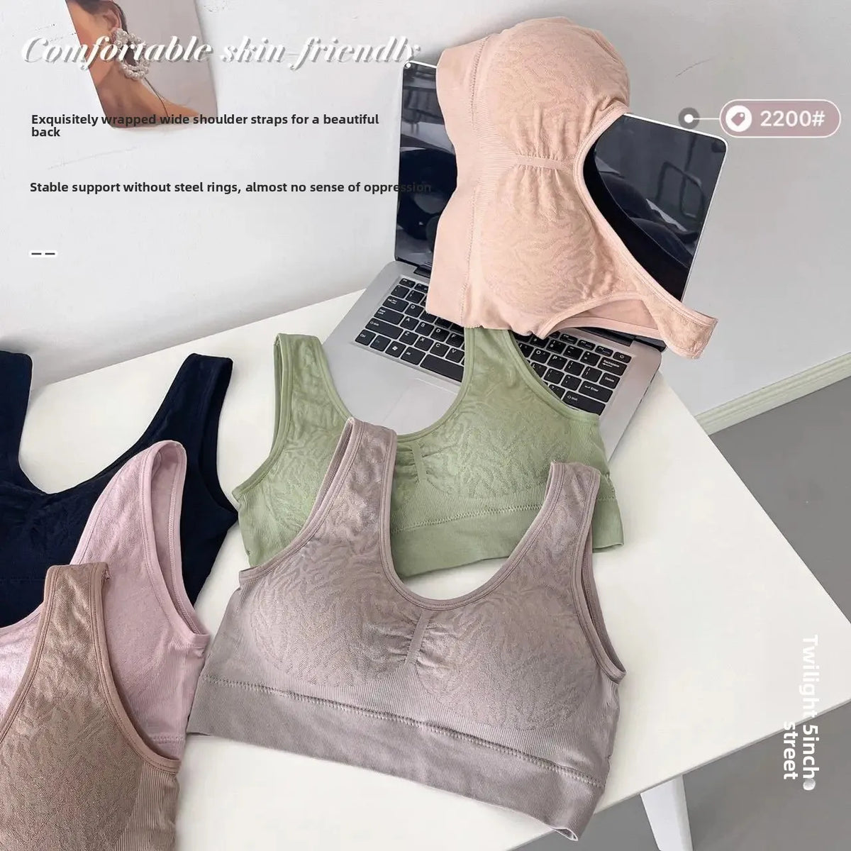 Seamless Multi-Row Backless Yoga Sports Vest Shockproof Anti-Sagging Padded Bra No Steel Ring Beautiful Back Women's Vest