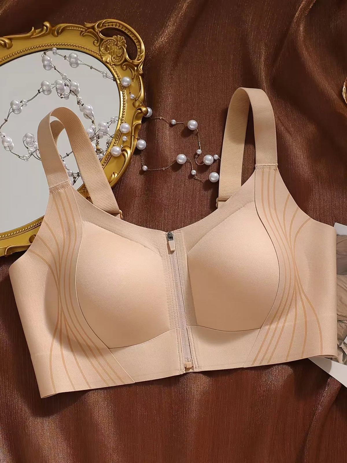 Zipper Seamless Comfortable Women's Bra