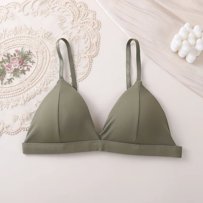 Bralette Solid Seamless Wire-Free Bra