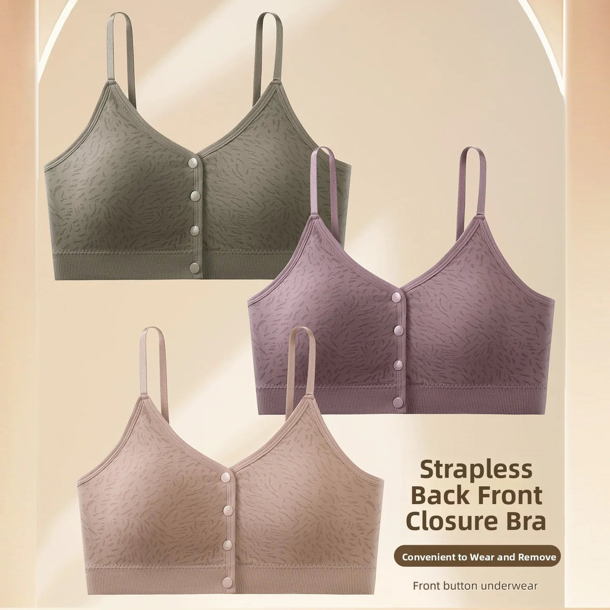Wireless Seamless Front Closure Bra