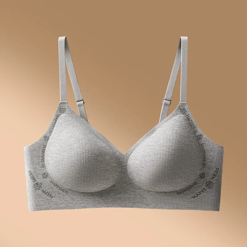 Women's Seamless Push-Up Bra Soft Support Brushed Anti-Sagging Palm Cup Comfortable Underwear Comfortable Everyday Bra