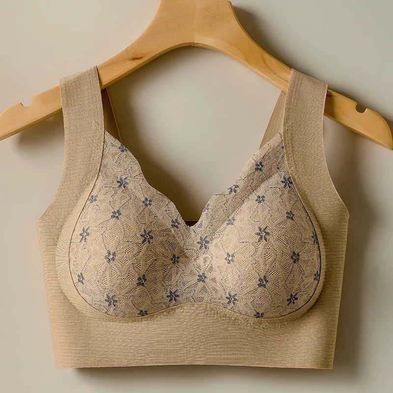 Lace Pattern Wrap Bra