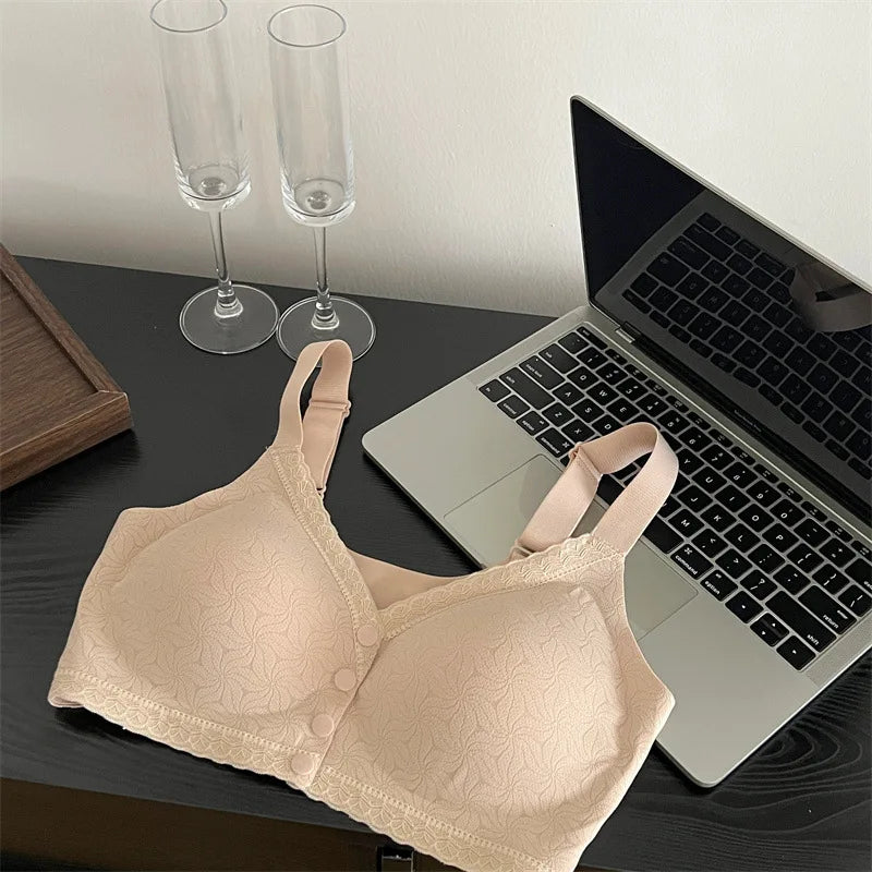 Jelly-Like Breathable Thin Women's Bra Front-Open