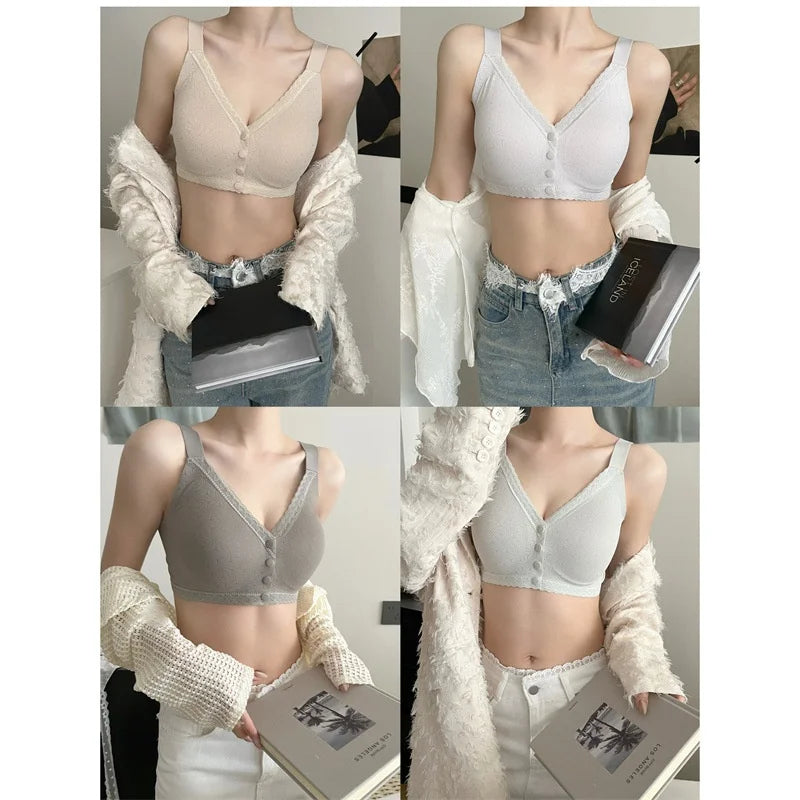 Jelly-Like Breathable Thin Women's Bra Front-Open