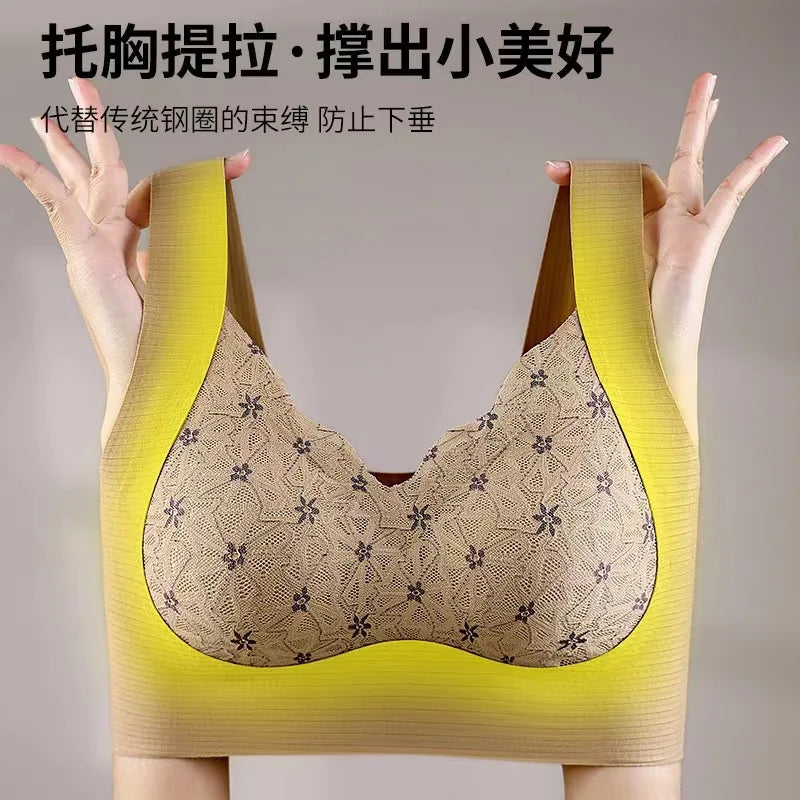 Lace Pattern Wrap Bra