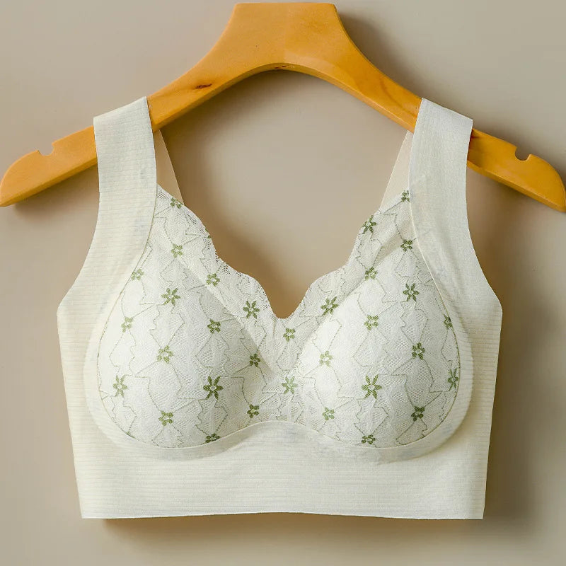 Lace Pattern Wrap Bra