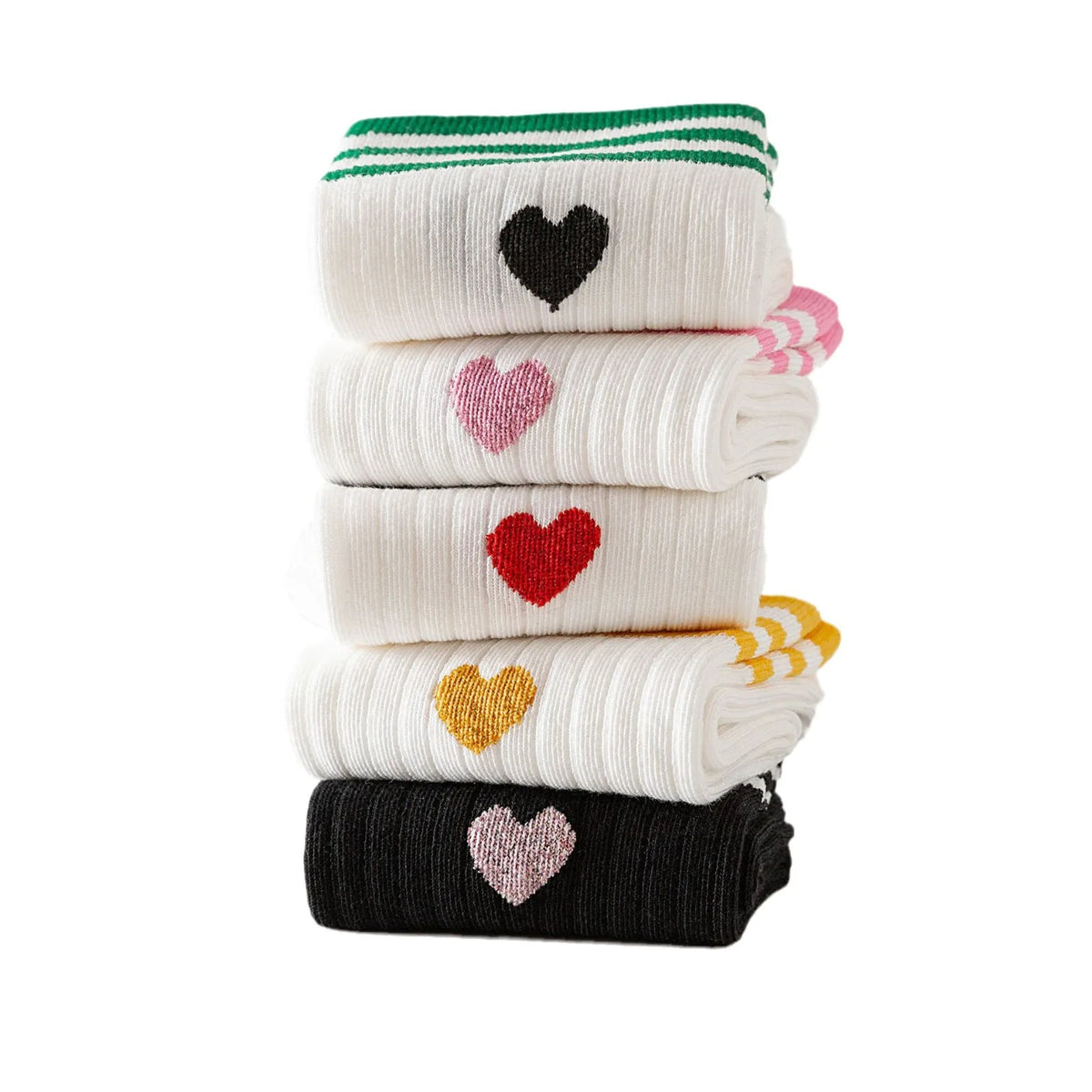 Parallel Bar Socks Fashionable Heart Design