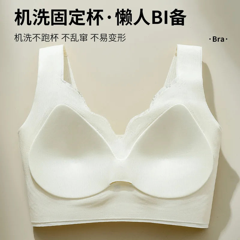 Lace Pattern Wrap Bra