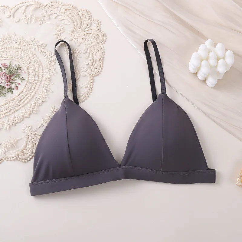Bralette Solid Seamless Wire-Free Bra
