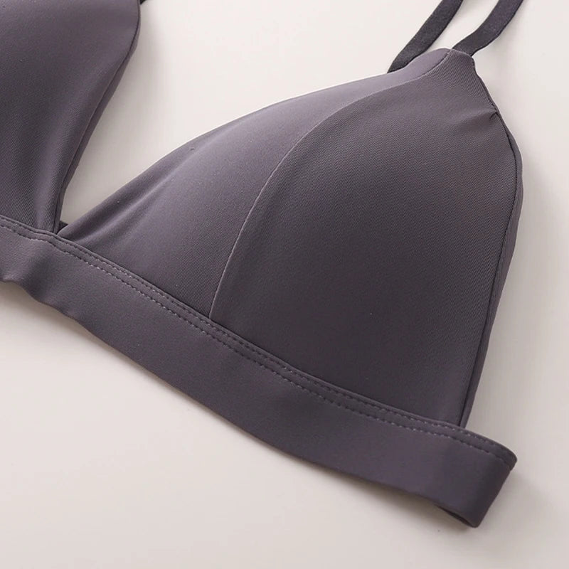 Bralette Solid Seamless Wire-Free Bra