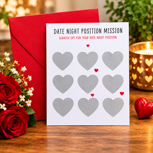 Date Night Scratch Off Cards for Couples | Romantic Surprise Date Night Game