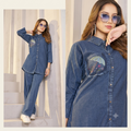 Embroidered Denim Co-ord Set