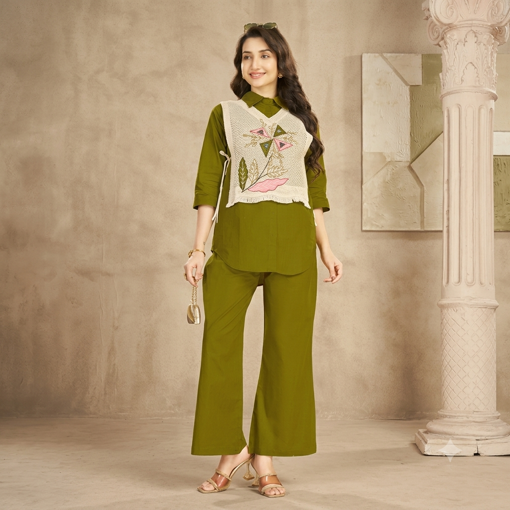 Women's Embroidered Co-Ord
