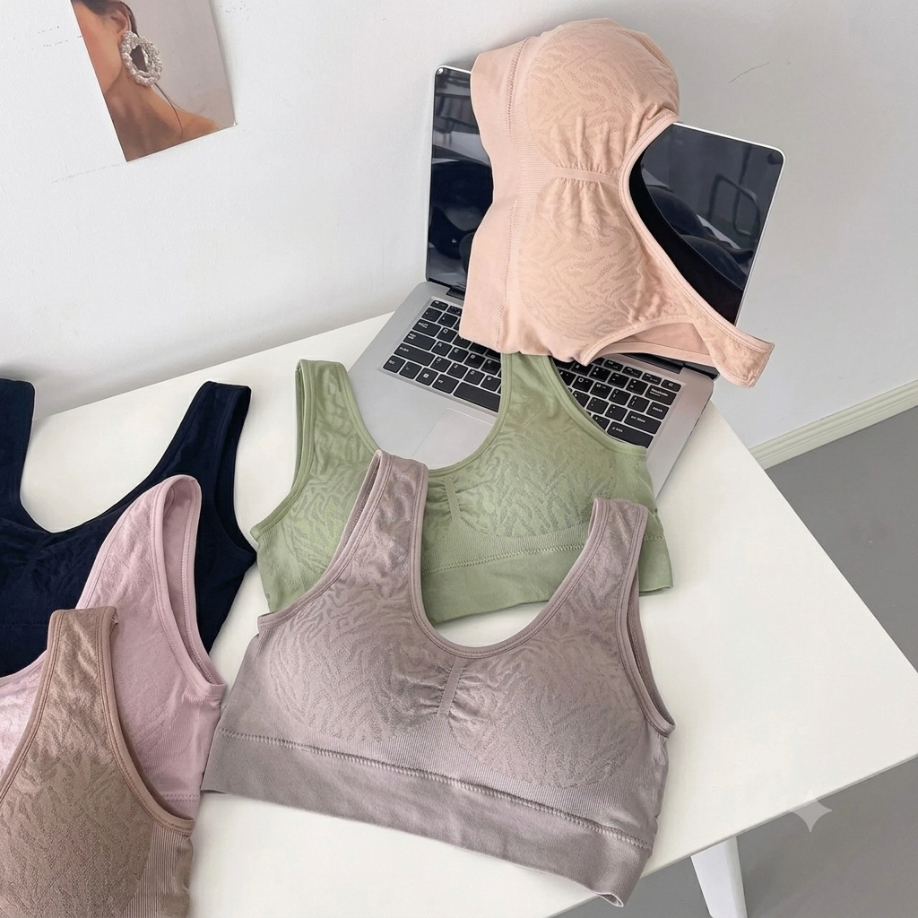 Wire-Free Comfort Stretch Sports Bra
