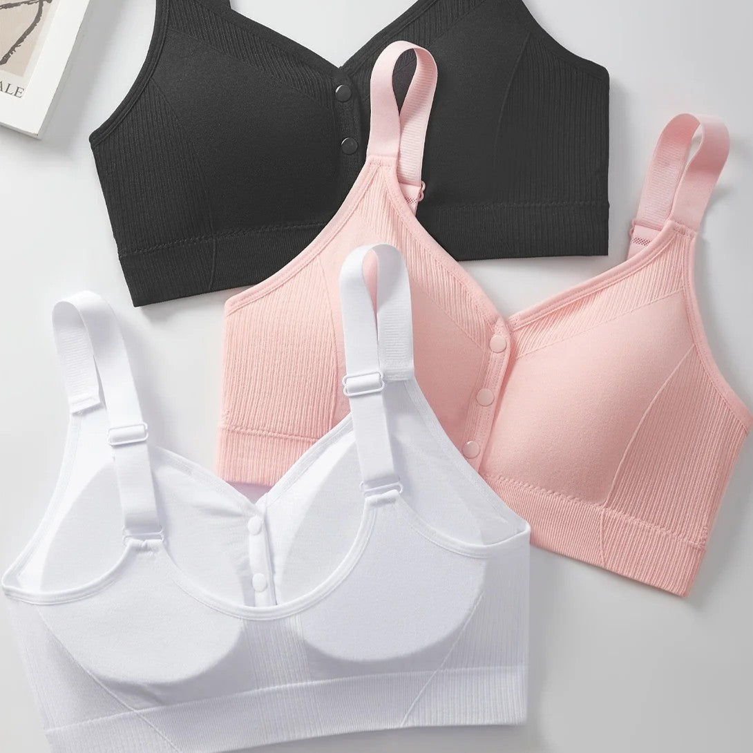 Support Front Button Bra